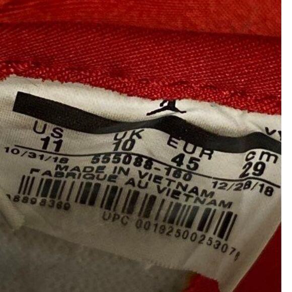 Men's Sz 11 NIKE JORDAN 1 Retro High Phantom Gym Red White Basketball Sneakers - Picture 13 of 13